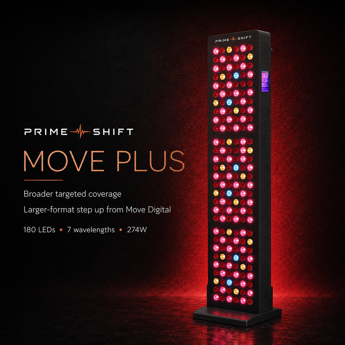 Prime Shift Move Plus seven-wavelength panel illuminated