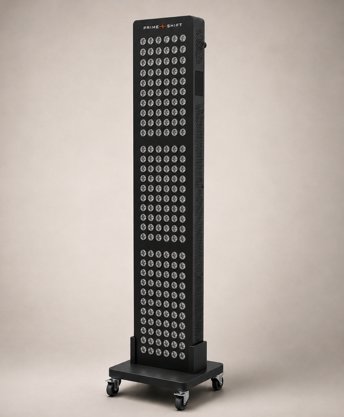 Prime Shift Move Plus 180-LED panel switched off on its included wheeled stand